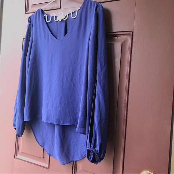 Anthropologie Lost April Chiffon Blouse - Picture 2 of 8